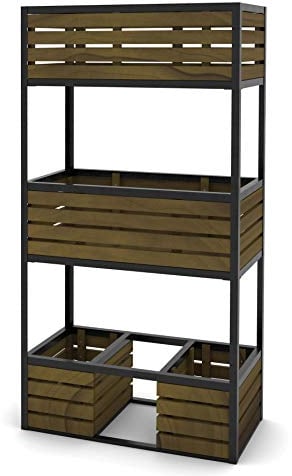 Hochbeet Beet aus Metall und Holz 150x80x40cm 303250108-HE