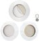Scandinavian home 3er Set LED Einbaustrahler Dimmbar WarmDim 230V 5,8W Warmweiß 60mm - 70mm I Badezimmer geeignet I CRI 90 580lm 3100K 68mm I Weiß-Matt mit Milchglas I LED Spot flach