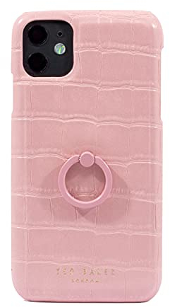 Ted Baker CLARYY Finger Loop Back Shell for iPhone 11 (2019) 6.1 inch - Croc Pink