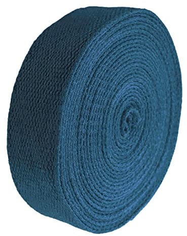 maDDma 5m Gurtband 30mm 2mm stark 100% Baumwolle Baumwollgurtband Farbwahl, Farbe:Jeansblau