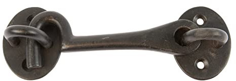 Hammer and Tongs - Rustic Cabin Hook and Eye - W125mm - Black