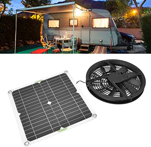 FOLOSAFENAR Kit de Ventilateur Solaire 100 W , Ventilateur Solaire Puissant et Climatiseur à énergie Solaire pour L'extérieur , Ventilateur D'échappement Solaire Compact et Ventilateur de Poulailler