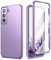 SURITCH Coque Samsung Galaxy S22 5G Marbré 360 Degrés Bumper Souple Integrale Antichoc Etui Protection Avant et Arrière Housse pour Samsung Galaxy S22 5G(Violet Mat)