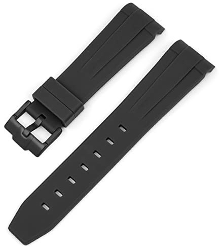 BBZ 21mm Weiches Gummiband Neues Silikon-Uhrenarmband Kompatibel mit Rolex Black Water Ghost Green Water Ghost 41mm Men Sports Waterproof Watch Band