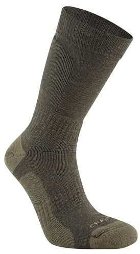 Craghoppers Mens Trek Merino Wool Cushioned Walking Socks with Elasticated Ankle & Underfoot Support - Perfect for Outdoors, Trekking & Hiking