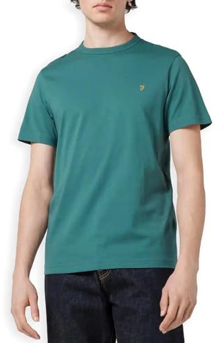 Farah - Men's T-Shirt, Danny Slim Fit Organic Cotton T Shirt, Mallard Green, L