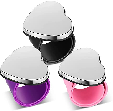 EIAOSI 3 StüCk Magnetisches NäHnadelkissen Herzform Magnetischer Nadelhalter Haarspange Armband Silikon Handgelenk Nadelkissen