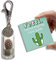 Yetti Mini Cactus Gift Keyring - Living Plant Keychain (Tiger) - Tiny Plant Gift for Cactus Lovers