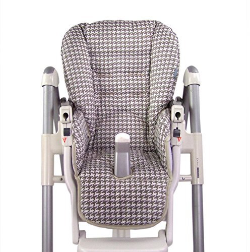 Ersatzbezug Sitzkissen [Bezug für Hochstuhl] kompatibel mit Peg Perego Prima Pappa DINER (braun Karos)