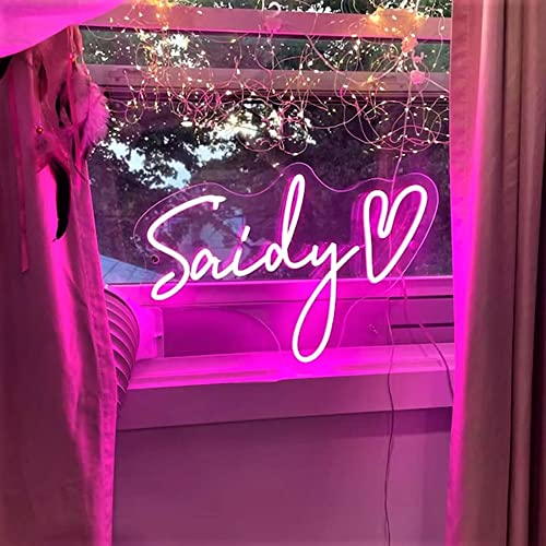 Benutzerdefiniertes Neonschild, personalisiertes LED-Neonschild für Wanddekoration, anpassbares großes Neonlicht-Schild, dimmbar, für Geburtstagsfeier, Hochzeit, Schlafzimmer, Bar, Salon,