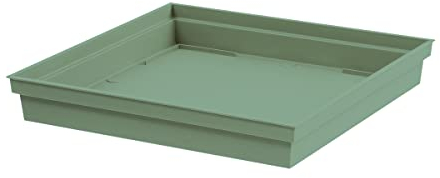 Soucoupe carré toscane - 32.6x32.6cm - Vert Laurier - EDA Plastiques