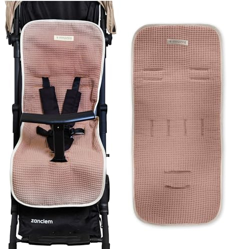 Matratze Kinderwagen Mimuselina – Kinderwagen Matratze aus 100% OEKO-TEX-zertifizierter Baumwolle – Atmungsaktiv und Waschbar – Für Sommer und Winter – Handgefertigt in Spanien