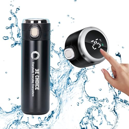 3E Flask Temperature Display Smart Flask For Hot Drink Cold - Stainless Steel Baby Flask For Boiled Water Thermo Flask For Baby Bottles Insulated Flasks Termos Coffee - Milk Tea Travel Flask Mug 500ml