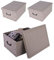 Kreher 3 Stück XL 45 Liter Deko-Kartons, Ordnungsboxen, Stapelboxen mit Deckel und Griffe, 51 x 37 x 24 cm (Klassisch Weiß)