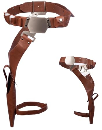 Horizoncos Han Solo Gürtel mit Blaster Holster Han Solo Kostüm Erwachsene Herren Halloween Cosplay Prop, Gürtelschnalle aus Metall, Adult