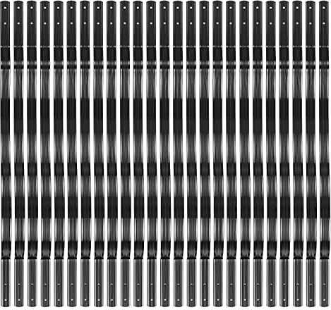Deckbaluster, 50-Pack Aluminium Deckspindeln, 32.25x1 Wave Arc Baluster mit Schrauben, Metallbaluster für Treppe, Deck- und Treppengeländer, mattschwarz