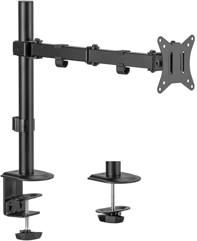 Maclean MC-753N Monitorhalterung 17-32, Tragarm, Tischhalterung, Höhenverstellbar, Schwenkbar Neigbar Drehbar VESA 75x75 100x100 Belastung bis 9kg