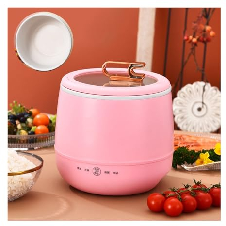 Olla arrocera eléctrica multifuncional, sartén for sopa, gachas, guiso Shabu, olla de cerámica antiadherente, calentador de vapor for comida (Color : C)