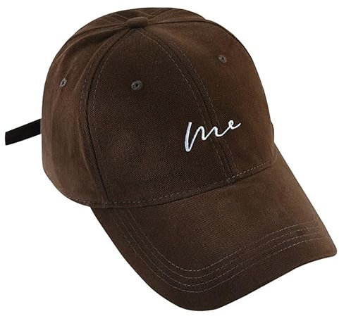 COTIDI Herren-Kappe, 100% Baumwolle, Baseball, verstellbar, braun, One Size