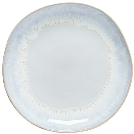 Costa Nova LNP281W Round Dinner Plate, Approx. 11.0 inches (28 cm), Microwave and Dishwasher Safe, Brissa, White