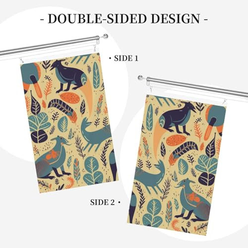 Flagge mit australischen Tieren, 90 x 152 cm, vertikale doppelseitige Gartenflagge, lustige Gartenflagge, Partybanner für Wandkunst, hängende Poster, Innen- und Außendekoration