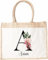 LIEBTASTISCH Jutetasche Shopper personalisiert bedruckt mit Name & Buchstabe-Große Jutebeutel - Einkaufstasche stilvoll & praktisch-Jute-Tasch Jutetasche Shoe (L - 42x33x19 cm)