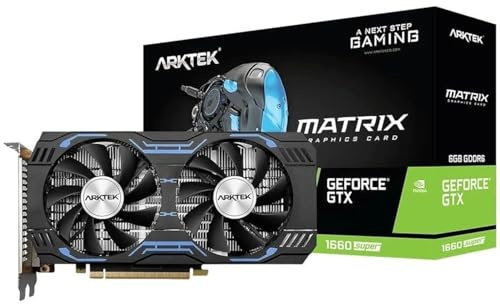 Arktek Geforce - Scheda grafica NVIDIA GeForce GTX 1660 DDR6 6GB 192-bit Super Twin Fans