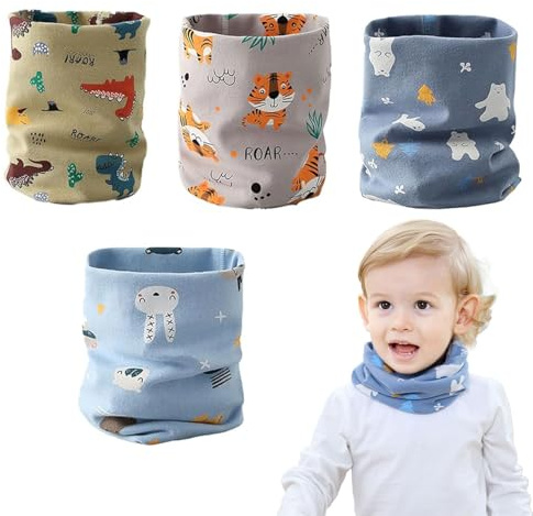 JDCMEI Loop Schal Kinder, Kinder Schal Baby Jungen Mädchen Baumwolle Schlauchschal O Ring Neck Warmer Schlauchschal Kinder Loop Schal Halstuch Multifunktionstuch für Winter Frühling Herbst