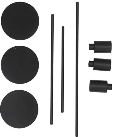 Lybunair 3 Sets Black Matte Metal Candlestick Holders, Wrought Iron Tall Candle Holder Stands for Wedding Props