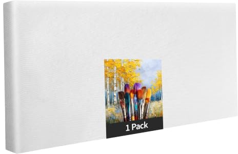 Künstlerleinwand Keilrahmen - 1 Stück - 50x90cm - weiß - zum Bemalen | Weiße Künstlerleinwand zum Bemalen, 1 Stück, 50x90cm, Keilrahmen, Polyester, für Acrylfarben und Textilfarben