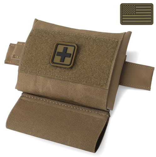 LIVANS Molle IFAK Mikro-Traumatasche, taktischer Erste-Hilfe-Gürtel, IFAK-Tasche, medizinische EMT-Notfall-Überlebens-Med-Tasche, kleine EDC-tragbare Packung mit Tourniquet-Hängematte für