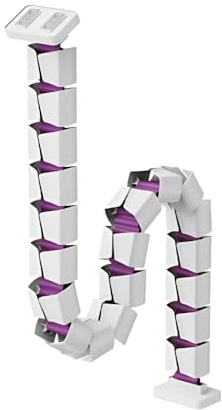 Spacetronik Kabelführung Schreibtisch Höhenverstellbar | Robuste Kabelschlange, Kabelkette Schreibtisch, PC Kabelmanagement Schreibtisch, Einfache Montage mit Magnet