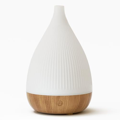 SoulOrigin Essential oil Diffuser, Automatic Water Shortage Protection Home Aromatherapy Diffuser, 8-color Light and Ultra Quiet Operation, Portable Home Aromatherapy Humidifier Light Wood Grain