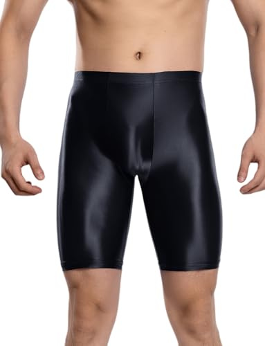 Ausing Herren Glänzende Boxershorts Glitzer Leggings Sporthose Kurz Unterhosen Männer Sexy Boxer Herren Shorts Laufhose Eng Kompressionsshorts M-2XL