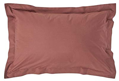 HOMESCAPES Chocolate Brown Pure Egyptian Cotton Oxford Pillowcase Standard Size 200 TC 400 Thread Count Percale Equivalent Pillow Case Pack of 2