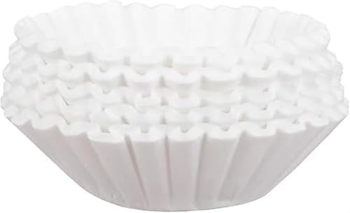 Commercial Coffee Filters 12 Cup Extra Large (300ct) - 9.75 Diameter Unbleached Filters for Bunn Style Machines, Flat Bottom Design Prevents Overflow - Bulk Cold Brew & Restaurant