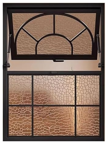 JIAOCKJIAO Fenêtres Coulissantes en Aluminium, Fenêtres Coulissantes pour La Maison, Moustiquaire À Guillotine en Verre Anti-ondulations Intégrée pour La Protection de L'intimité(Nero,60x70cm)