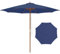 GOPLUS 3M Parasol de Jardin Exterieur, Parasol de Balcon avec 8 Baleines en Bambou, Levage par Poulie, Protection Solaire, Parasol à Corde pour Piscine, Cour, Base Non Incluse (304x262cm-Bleu)