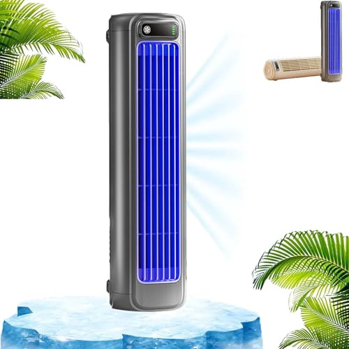 Air Conditioner 2025, Air Cooler,Portable Air Conditioner Cooling Fan With 3 Speeds, Quiet Wall Fan, Usb Charging (Blue)