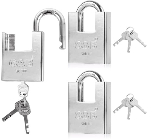 LDXDRU 3 Pack Padlock with 9 Keys, High Security Lock with 8.8mm Shackle, Heavy Duty Locker Padlocks Waterproof Padlocks Outdoor for Warehouse Container Garage Sheds Fences Gates