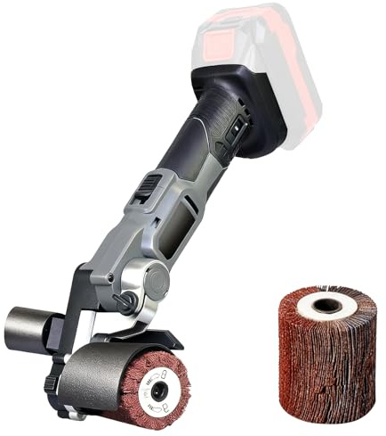 Satiniermaschine, 800W Akku Bürstenschleifer Kompatibel mit Makita 20V Walzenschleifer Zum Schleifen Polieren von Holz und Metall