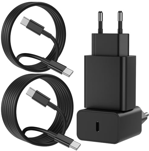 45W USB C Fast Charger for Samsung Galaxy S26/S25/S24, 1M+2M Cables, 2 Pack | Fast Charging Cable, Power Supply for Samsung Galaxy S23/S22/S21/S20 FE, A56/A55/A54/A53/A52 and Tablets, for IPhone 17/16/15