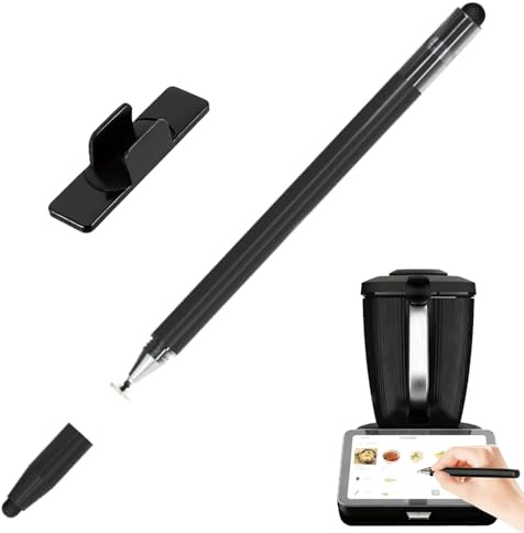 CDDCWZ Penna Stilo 4 in 1 Compatibile con Thermomix TM7 TM6 TM5 | Accessorio Soft Touch, Colore Nero con Supporto, Display Pulito, Utilizzo Semplice