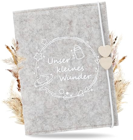 Mutterpass Schutzhülle aus Filz für Deutschen Mutterpass – Beige mit Fächern für Ultraschallbild, Impfpass & Versichertenkarte, Praktischer Organizer & Geschenkidee für Schwangere & zukünftige Mamas