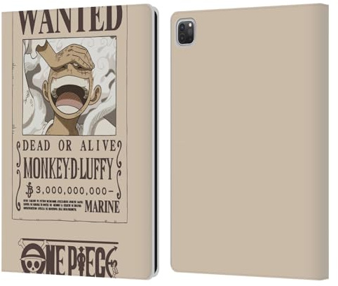 Head Case Designs Offizielle One Piece Luffy Gear 5 Poster Grafische Kunst Leder-Wallet-Hülle Kompatibel mit Apple iPad Pro 12.9 2020/2021/2022