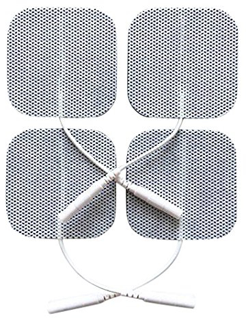 20 Stück selbstklebende Elektroden von der Marke ZEN-QI, 50x50 mm. Wiederverwendbar. Für TENS TIMS EMS Reizstrom-Geräte mit 2 mm-Stecker-Anschluss.