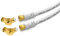 ARLI 10m TV Winkel Antennenkabel weiß – max. 135 dB 5-fach geschirmt | vergoldete F-Stecker & IEC Winkeladapter | DVB-C DVB-T2 DAB+ 4K 8K HDTV Koaxialkabel