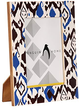 Penguin Home Handcrafted Photo Frame 6 X 4(15 X 10 cm), Freestanding, Real Glass Window, Portrait or Landscape, Resin Beautiful Design, Vintage, For Family & Friends