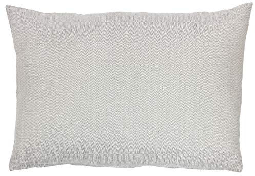 Alphadeco Zigzag Soft Sofakissen inkl. Füllung - Bezug: 100% Baumwolle - Mordernes Ethno Design - viele Größen (Hellgrau/Mausgrau, 70 x 50 cm)