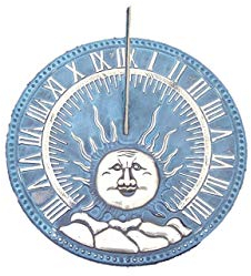 Steinfiguren Horn Bronze Sonnenuhr für die Wand Gartendekoration